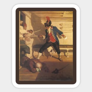 Pirate Swordfight, Siege of the Round House by NC Wyeth Sticker